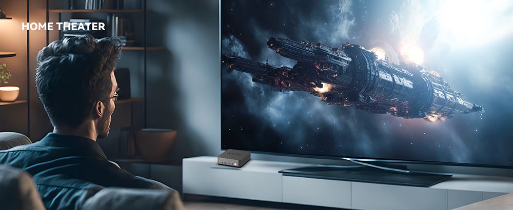 MINIX N512 Mini PC, processeur Intel Core i5-12600H 8 cœurs (4,5 GHz max.), 16 Go de RAM, SSD 1 To, 2 ports HDMI + USB-C + Thunderbolt 4, affichage quadruple, Wi-Fi 6, Bluetooth 5.2, 4 ports USB 3.2, 1 port LAN 2,5G, 1 port LAN 1G, 1 prise audio